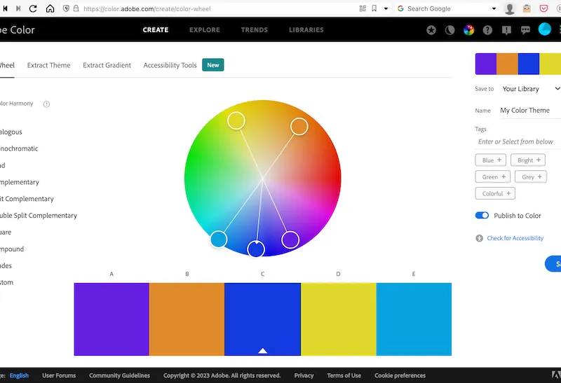 Farbpalette erstellen mit Adobe Color