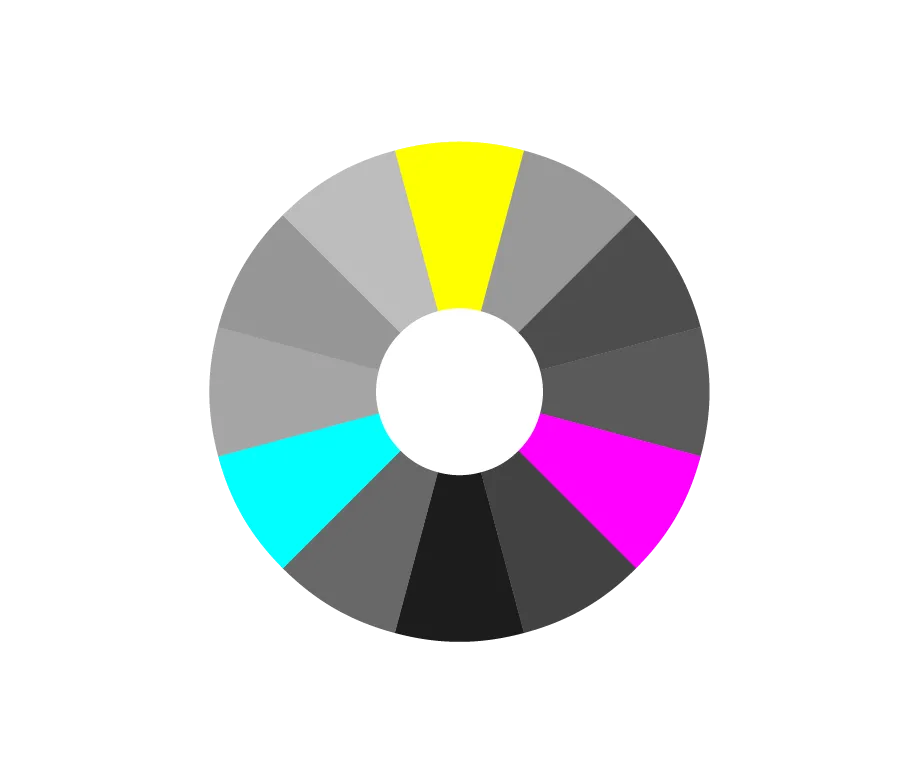 Die Sekundärfarben im RGB-Farbkreis