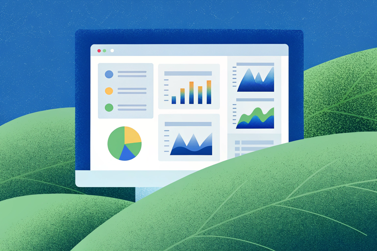 Vektor-Dashboard mit Analytik-Charts